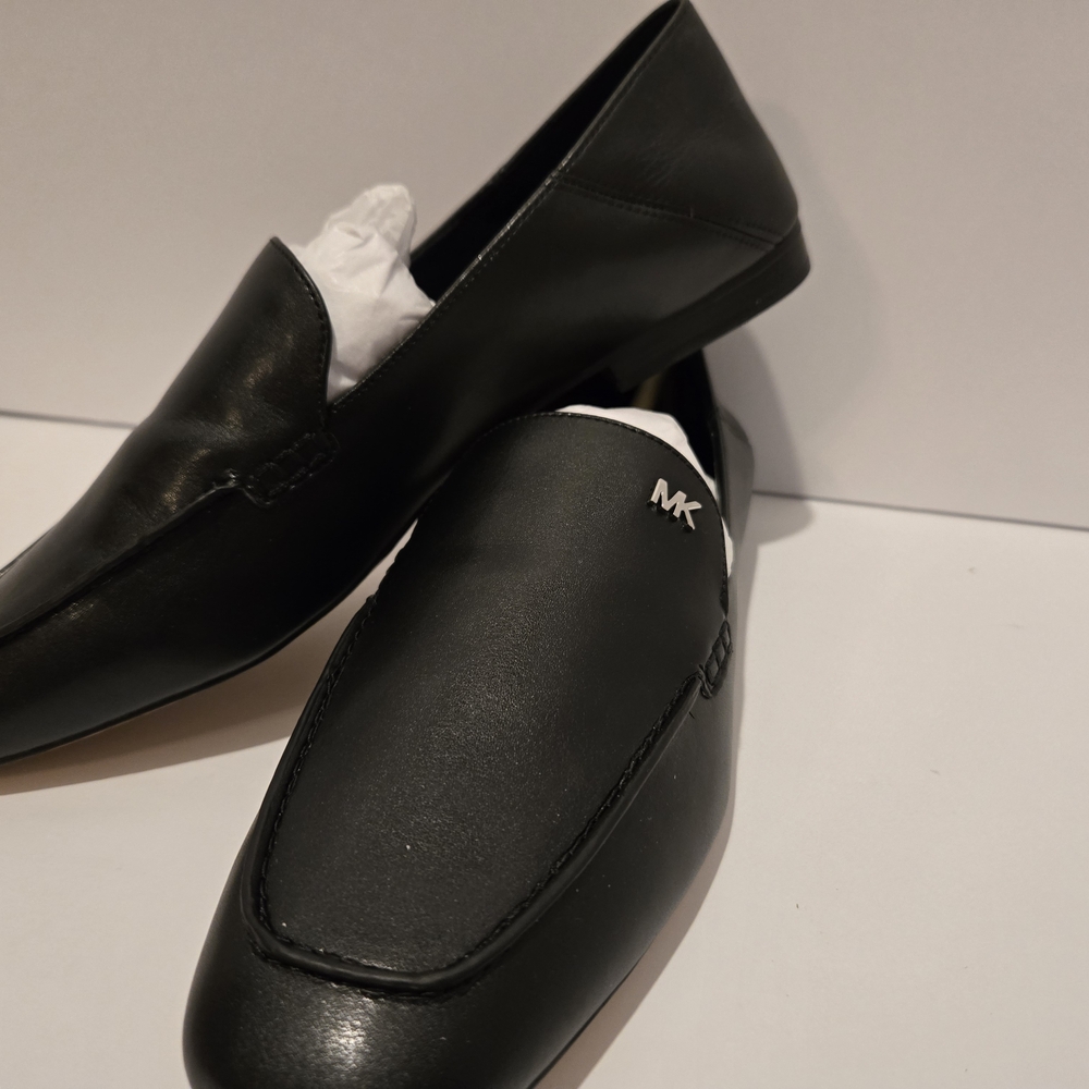 Michael Kors Black Leather Loafers for Women